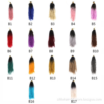 synthetic braiding hair Synthetic Hair Extensions Marlybob Water Wave Crochet Hair Braids 14 I" Ombre Water Wave Crochet Bundle